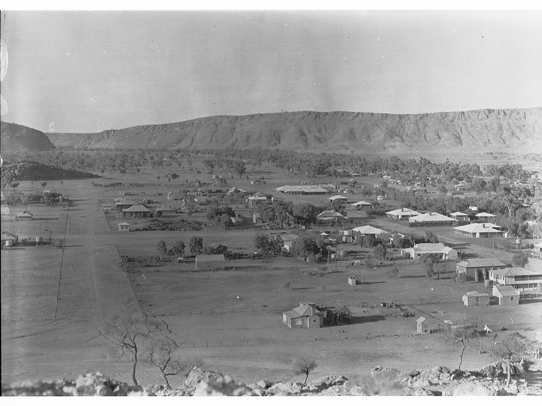 Historic view of Alice Springs town